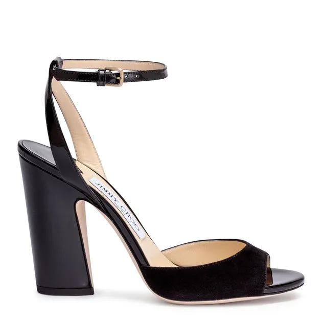 Jimmy Choo Miranda Black Suede Sandals