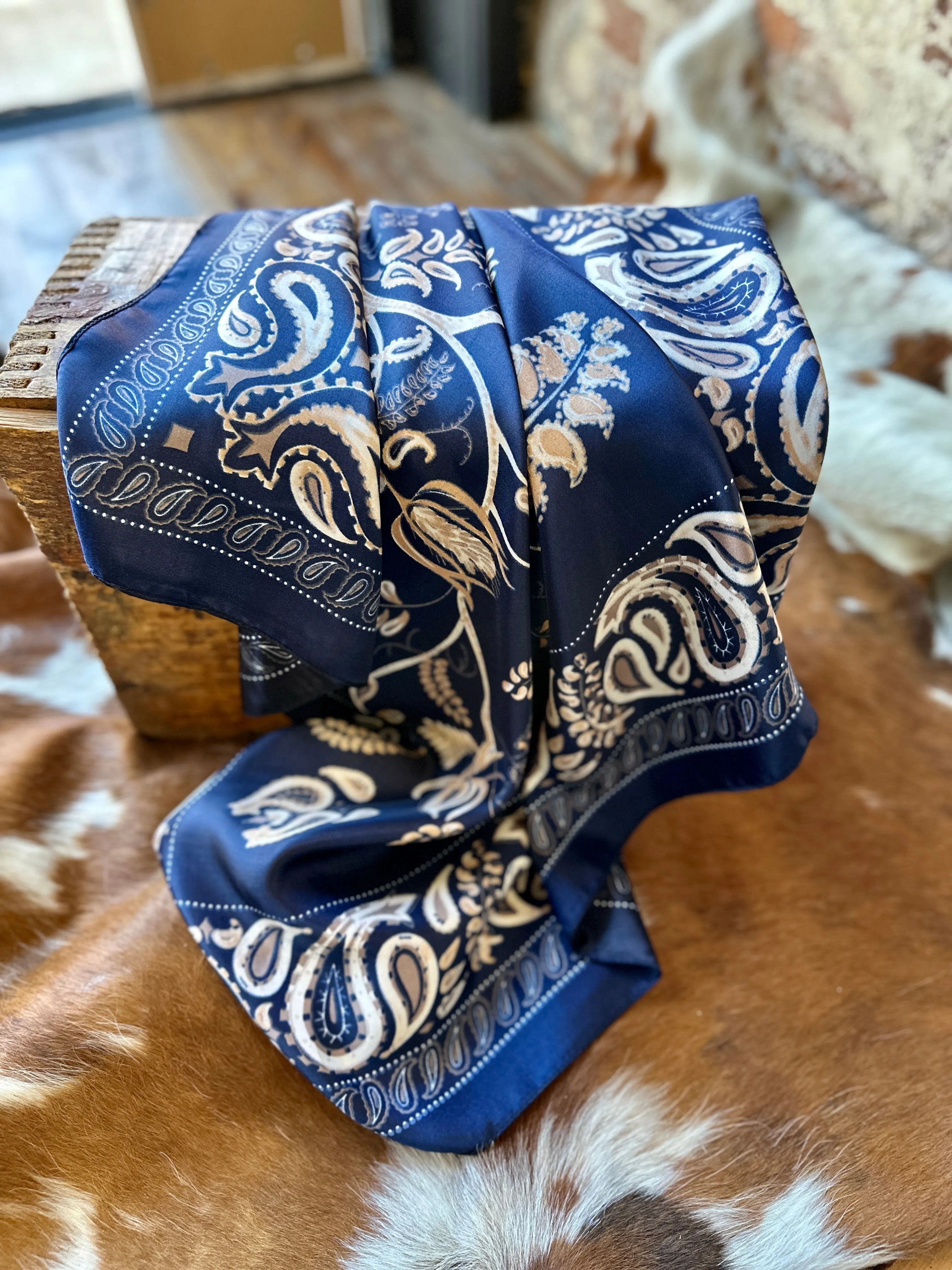 Navy Paisley Wild Rag named Kiersten