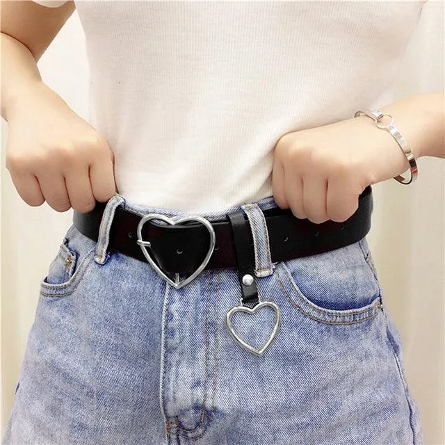 Square Buckle Leather Belt