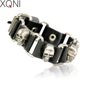 Skull Leather Bracelet