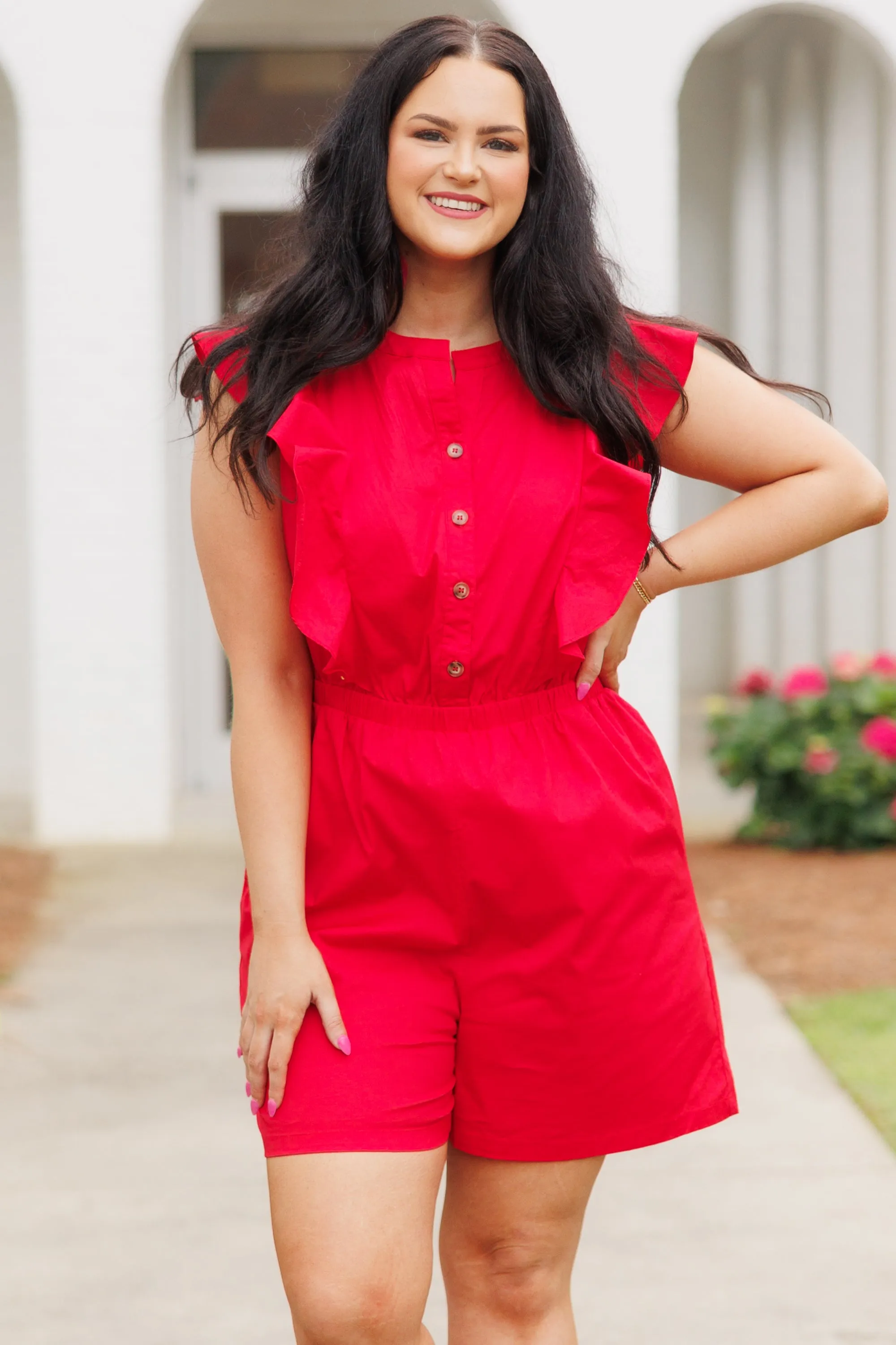 Tomato Red Romper