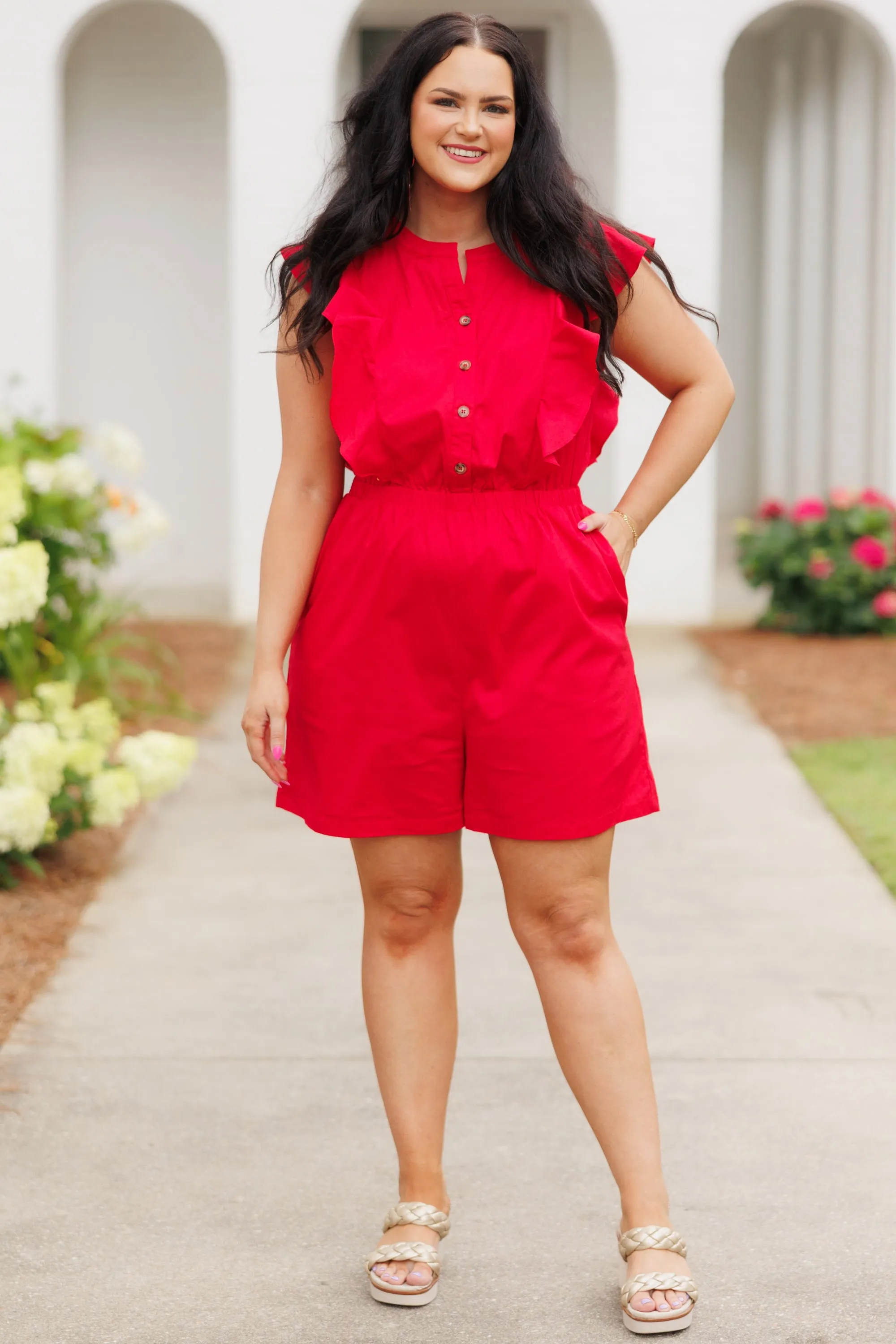 Tomato Red Romper