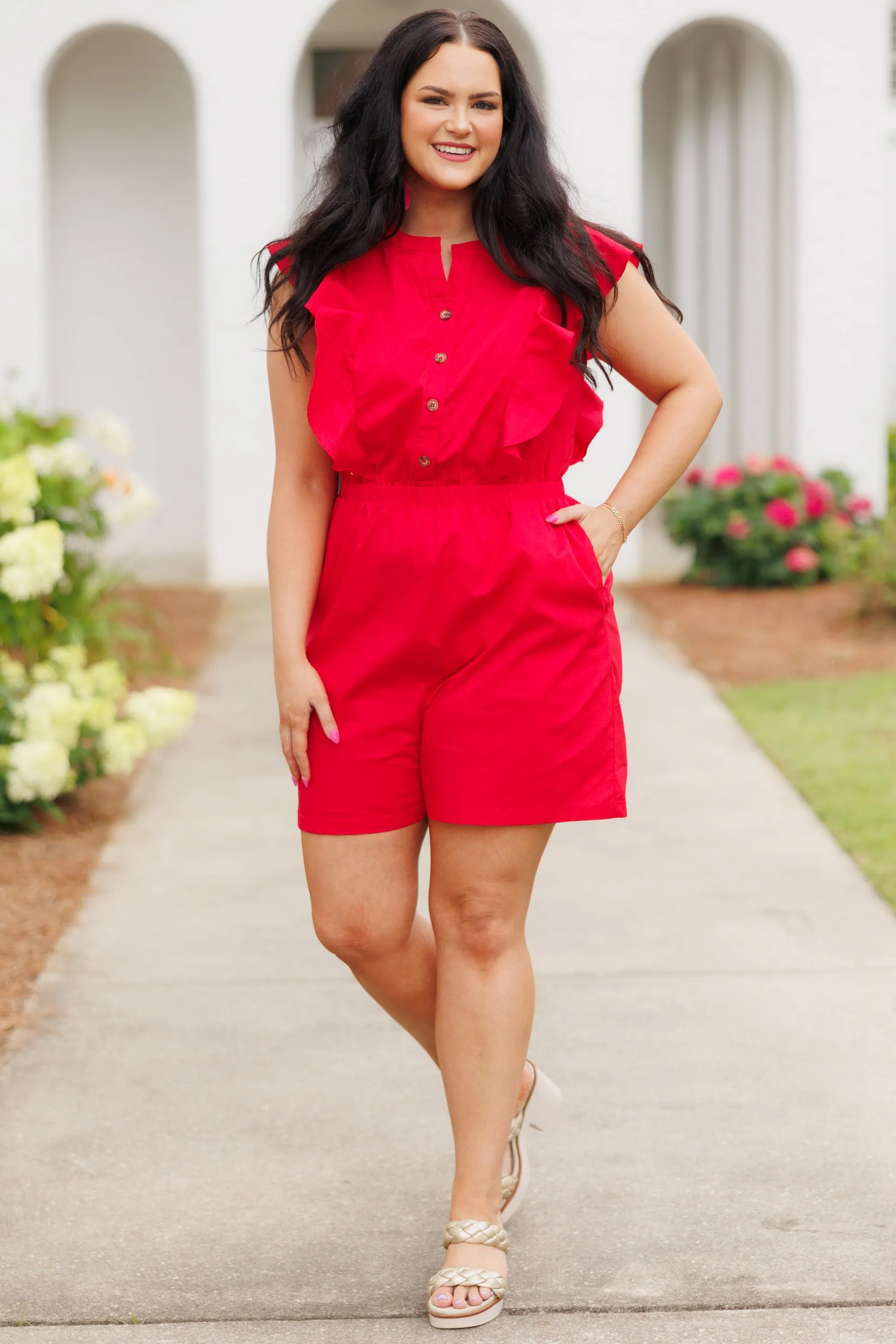 Tomato Red Romper