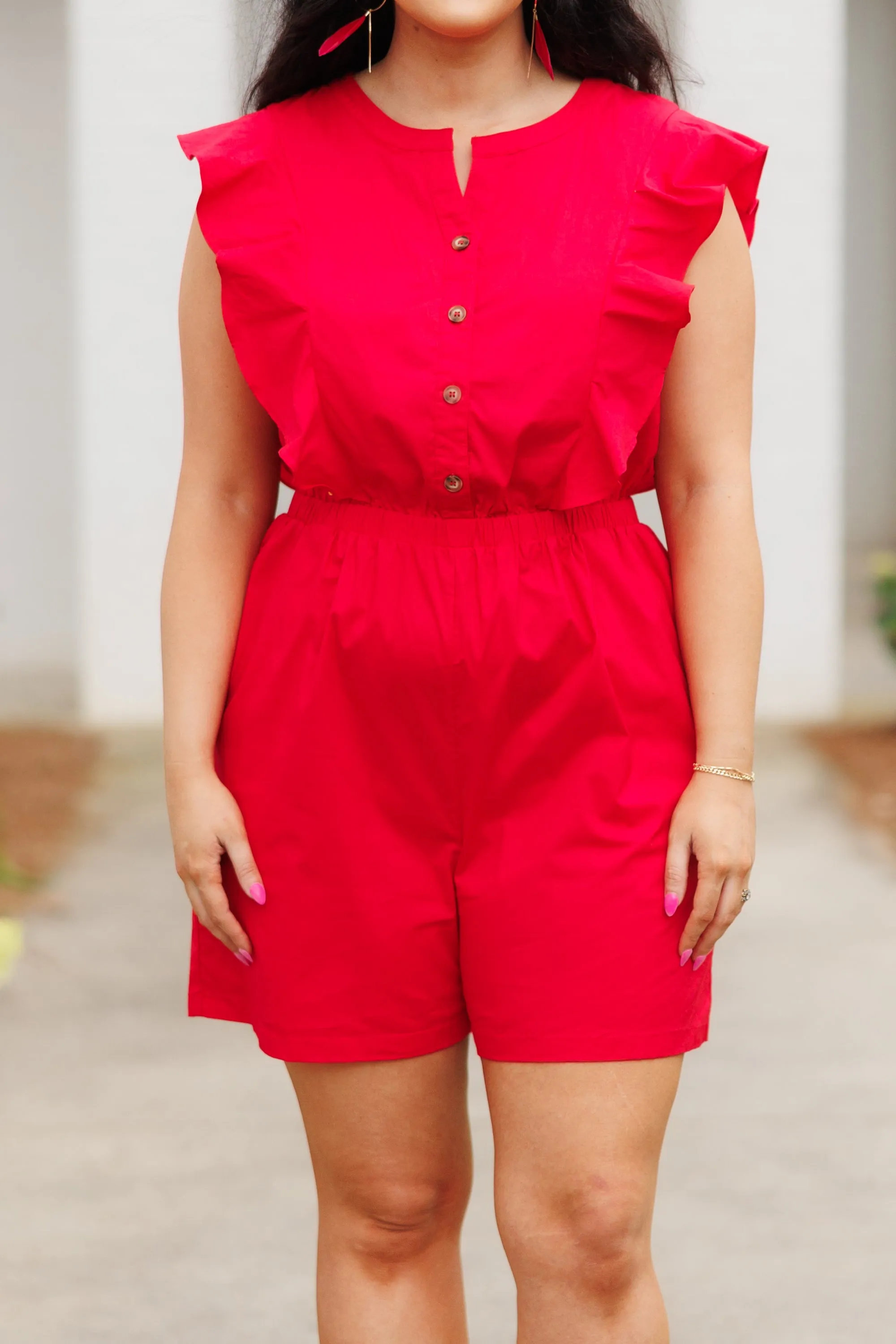 Tomato Red Romper