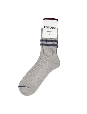 Two Stripe Light Gray / Purple Haze Rototo Socks