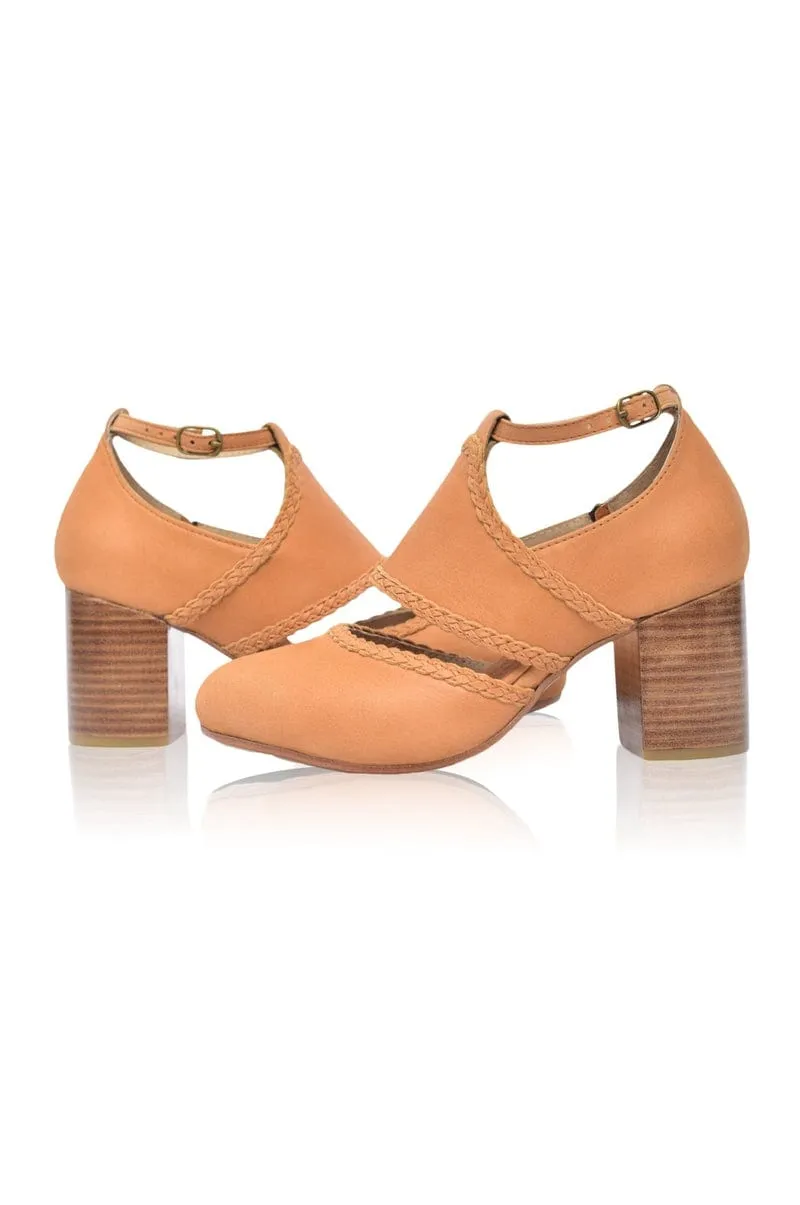 Light Tan Serenity Leather Heels