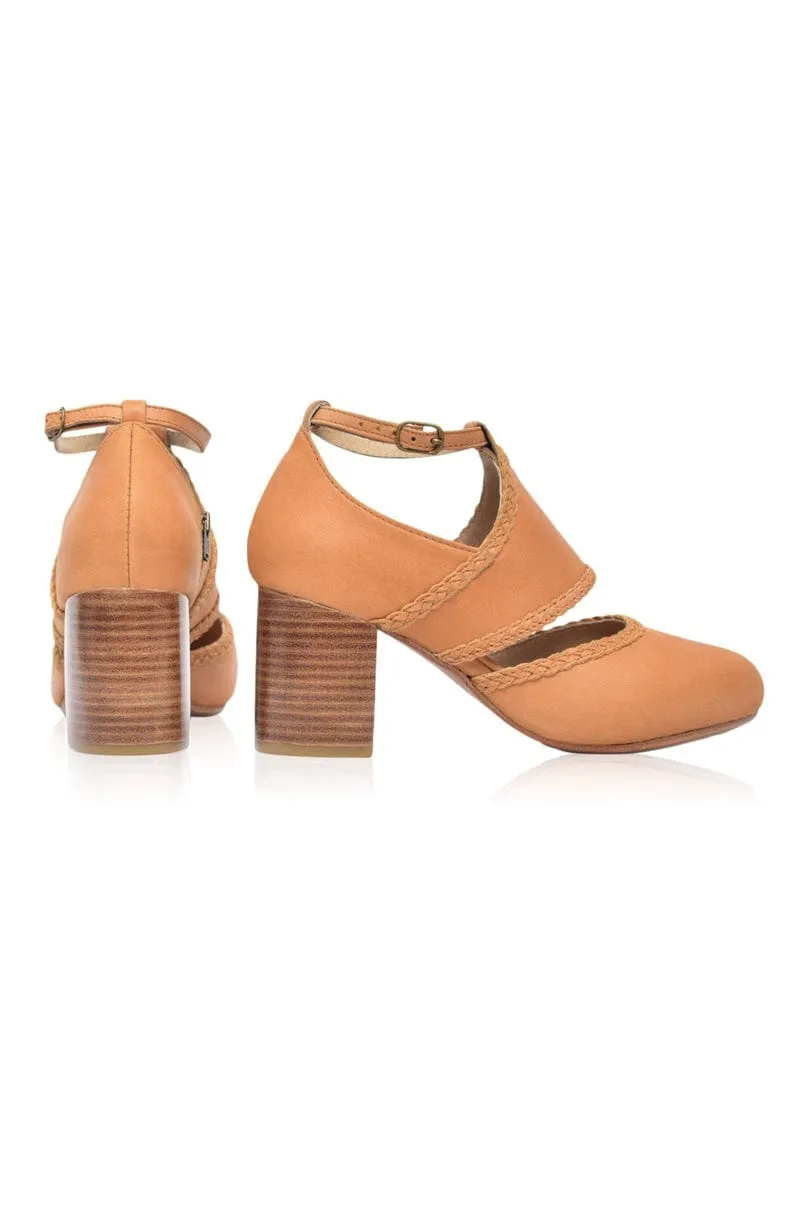 Light Tan Serenity Leather Heels