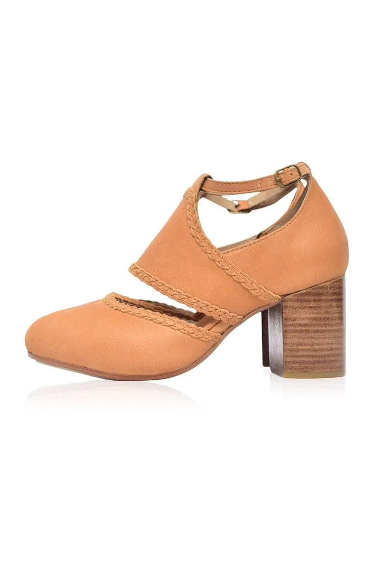 Light Tan Serenity Leather Heels