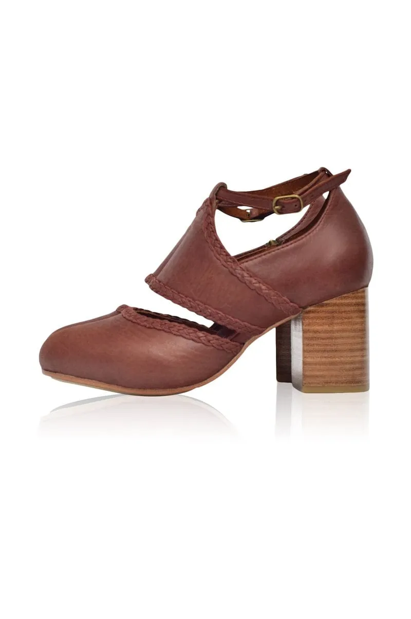 Light Tan Serenity Leather Heels