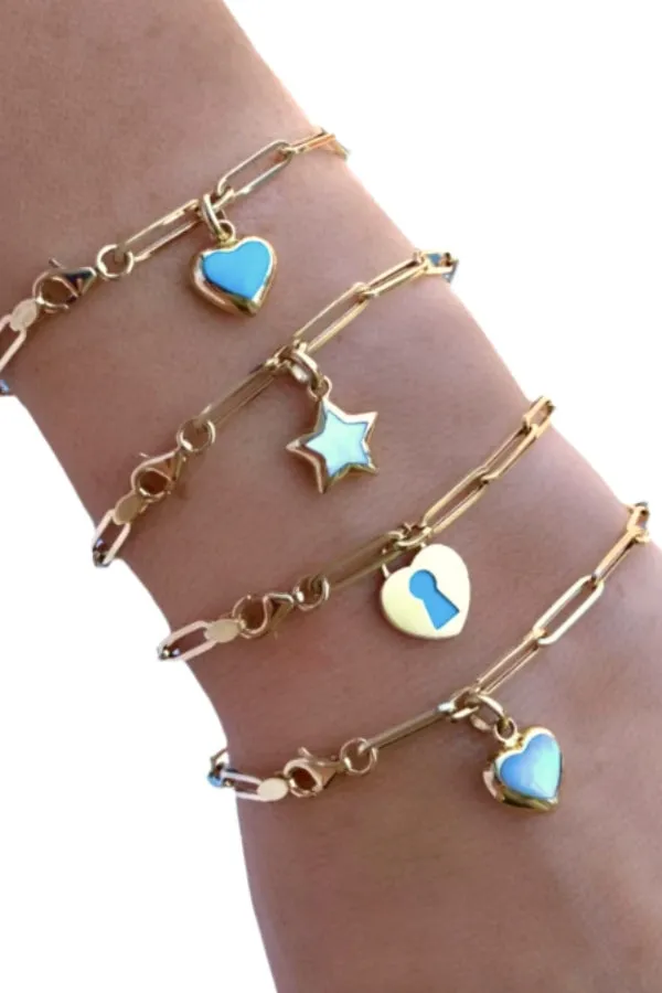 Charm Link Chain Bracelets