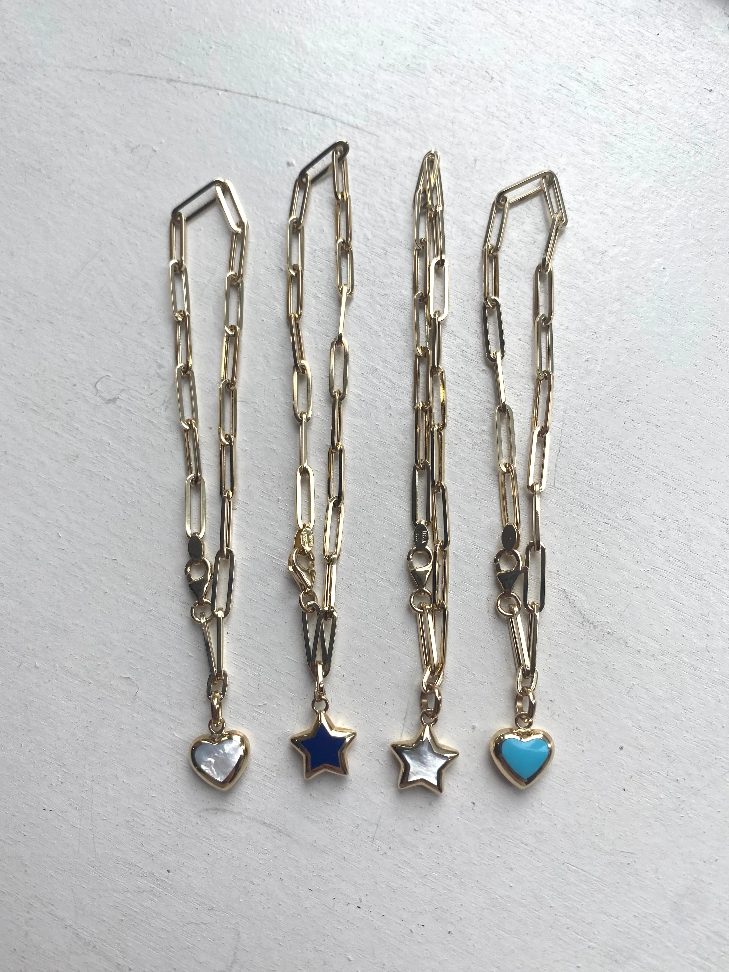 Charm Link Chain Bracelets