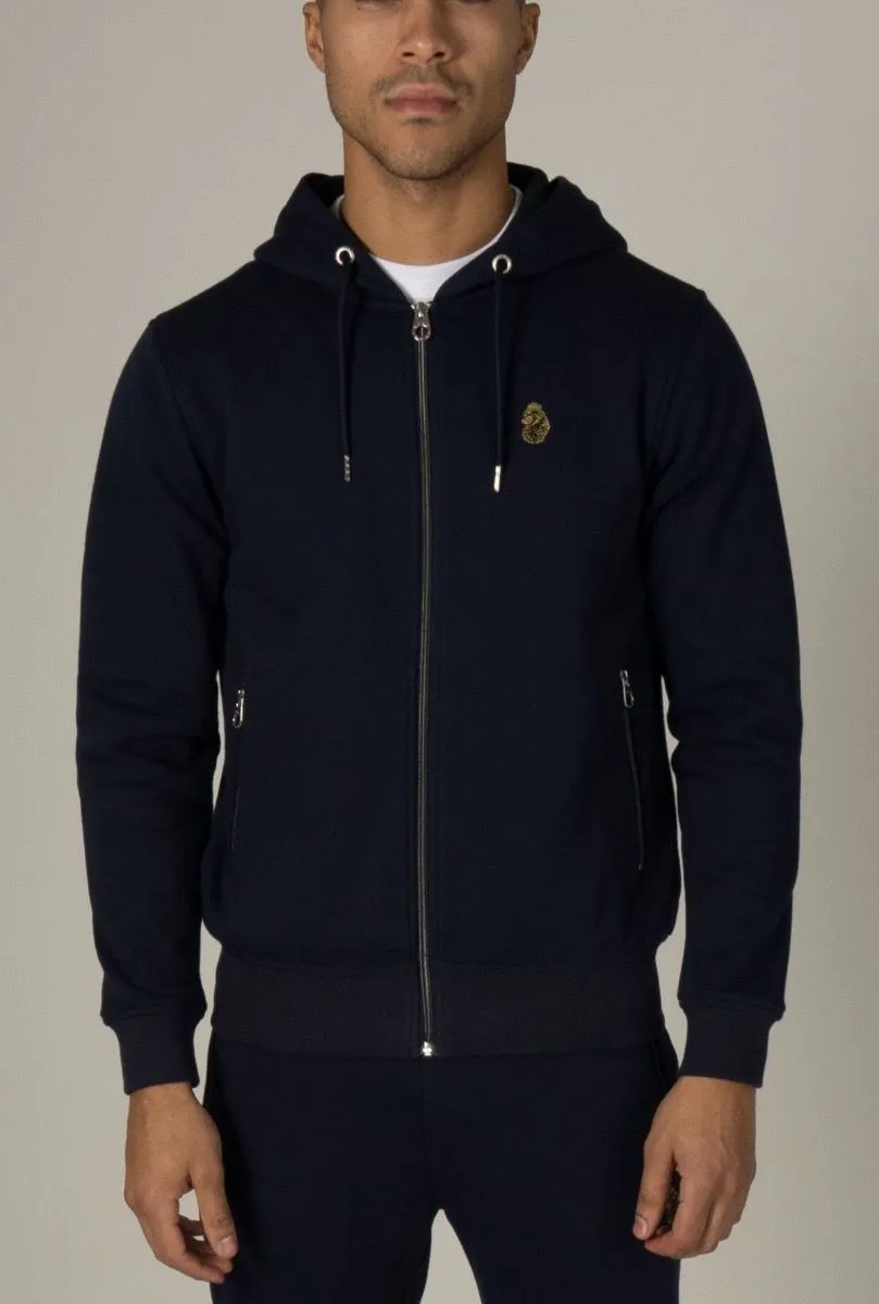 Luke 1977 Berlin Zip Hoodies in Dark Navy