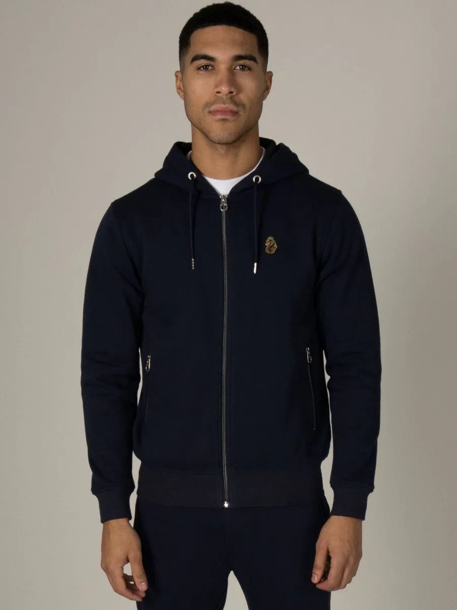 Luke 1977 Berlin Zip Hoodies in Dark Navy