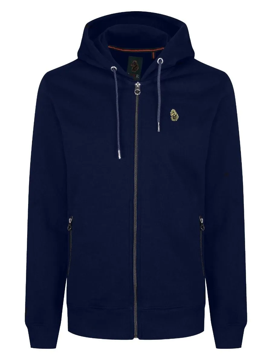 Luke 1977 Dark Navy Berlin Zip Hoodies