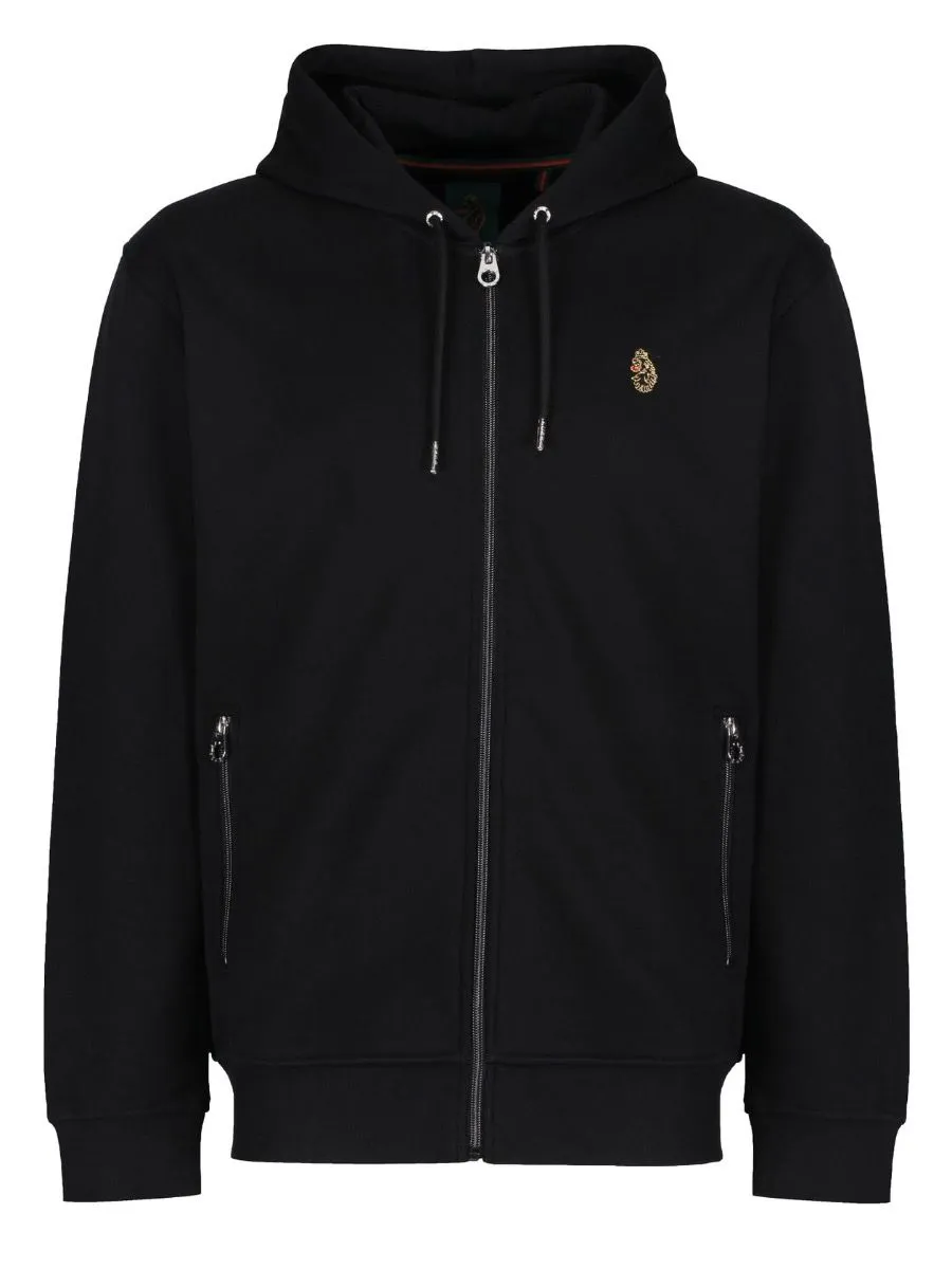 Luke 1977 Jet Black Berlin Zip Hoodies