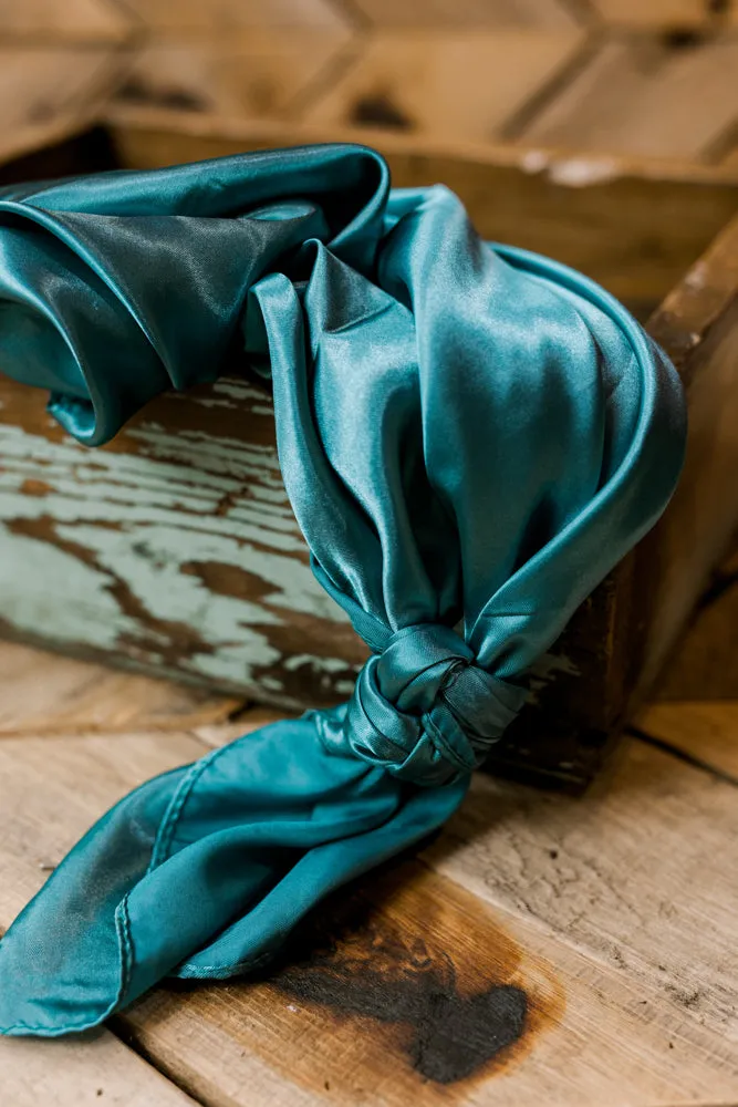 Madonna Solid Turquoise Wild Rag