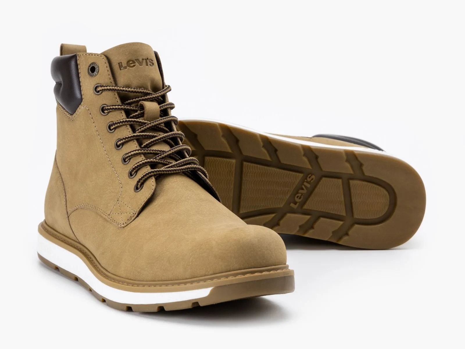 Medium Yellow Lace Up Boots