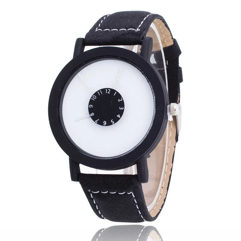 Simple Date Top Luxury PU Leather Band Quartz Watch Couples Lovers Montre