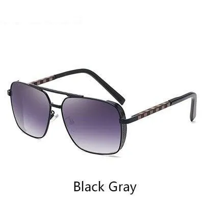 Men's Elastic Temples Luxury Designer Square Sunglasses