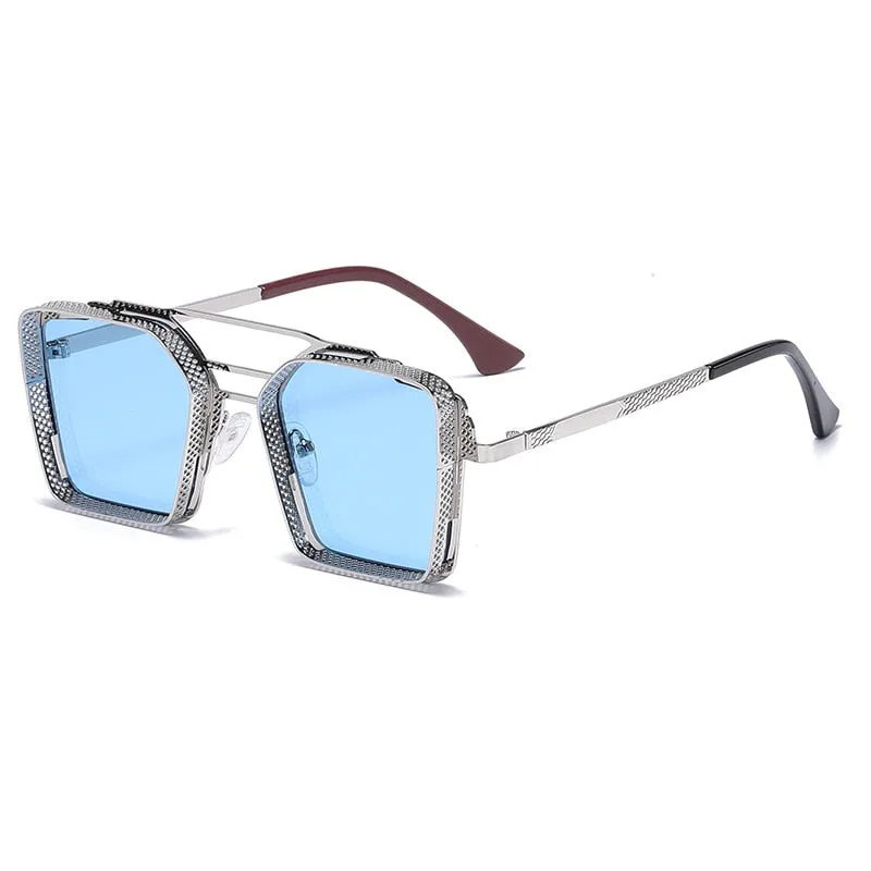 Men's Square Steam Punk Retro Polar Vintage Sunglasses