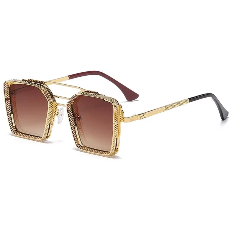 Men's Square Steam Punk Retro Polar Vintage Sunglasses