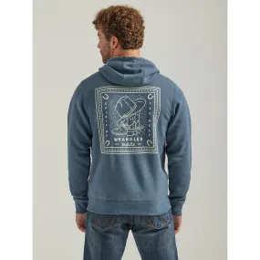 Wrangler Men's Midnight Navy Logo Zip Hoodie