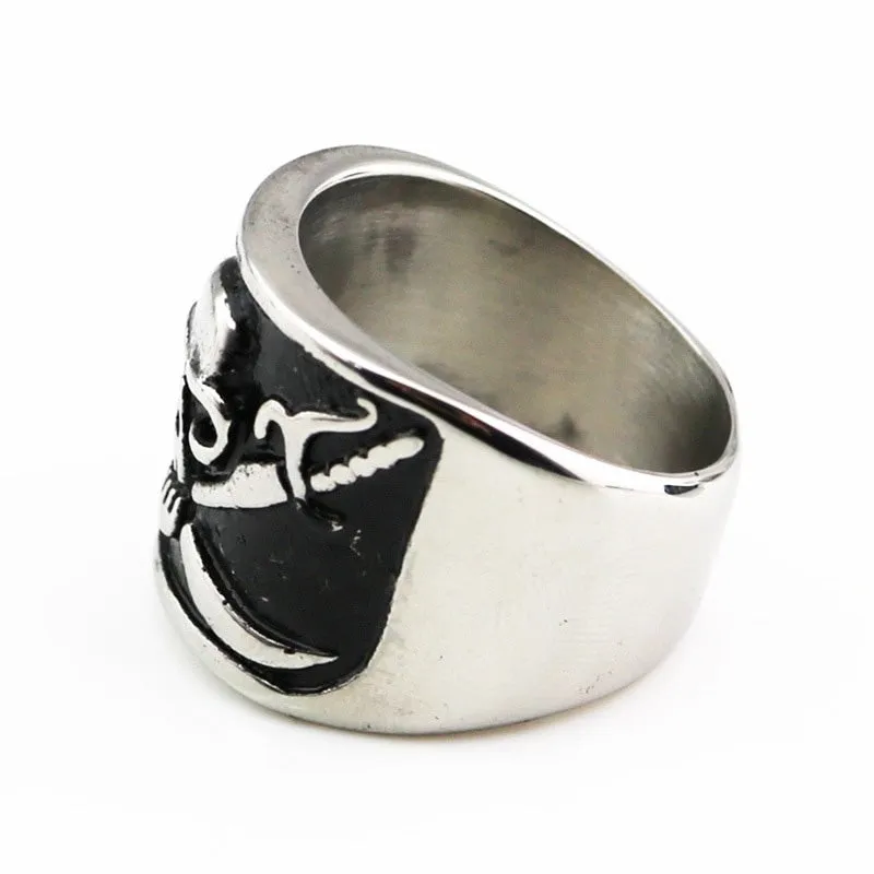 Men's Pirate Skull Stainless Steel Ring