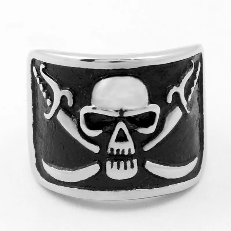 Men's Pirate Skull Stainless Steel Ring