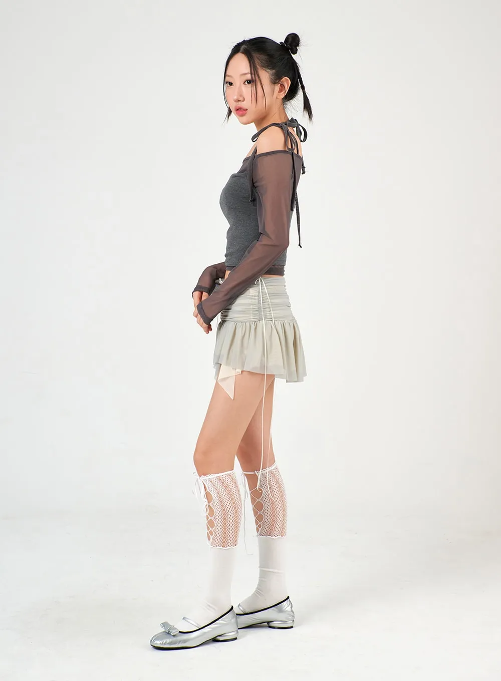 Playful Fairy Ruffled Mesh Mini Skirt