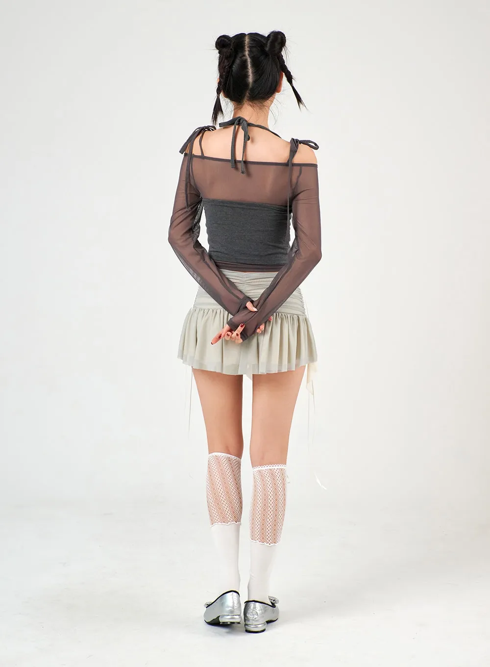 Playful Fairy Ruffled Mesh Mini Skirt