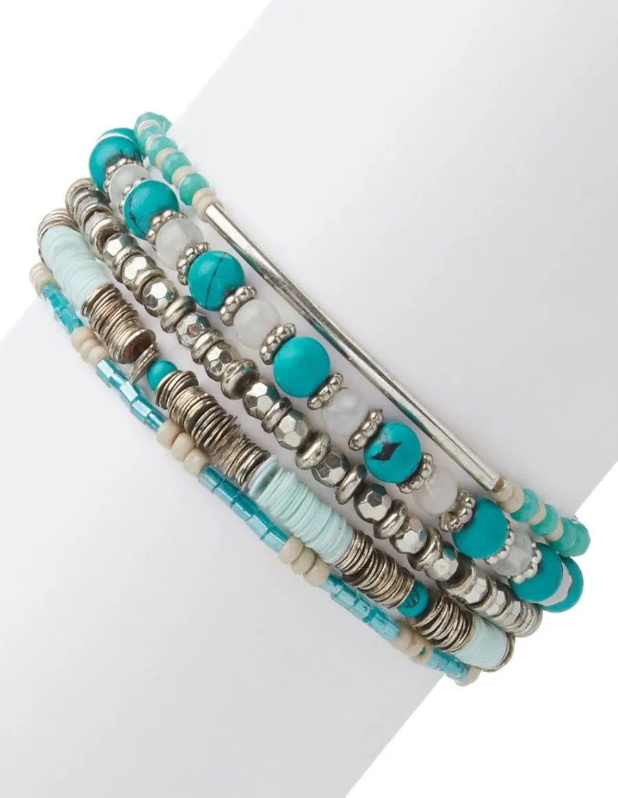 Metallic Stretchy Summer Breeze Bracelet