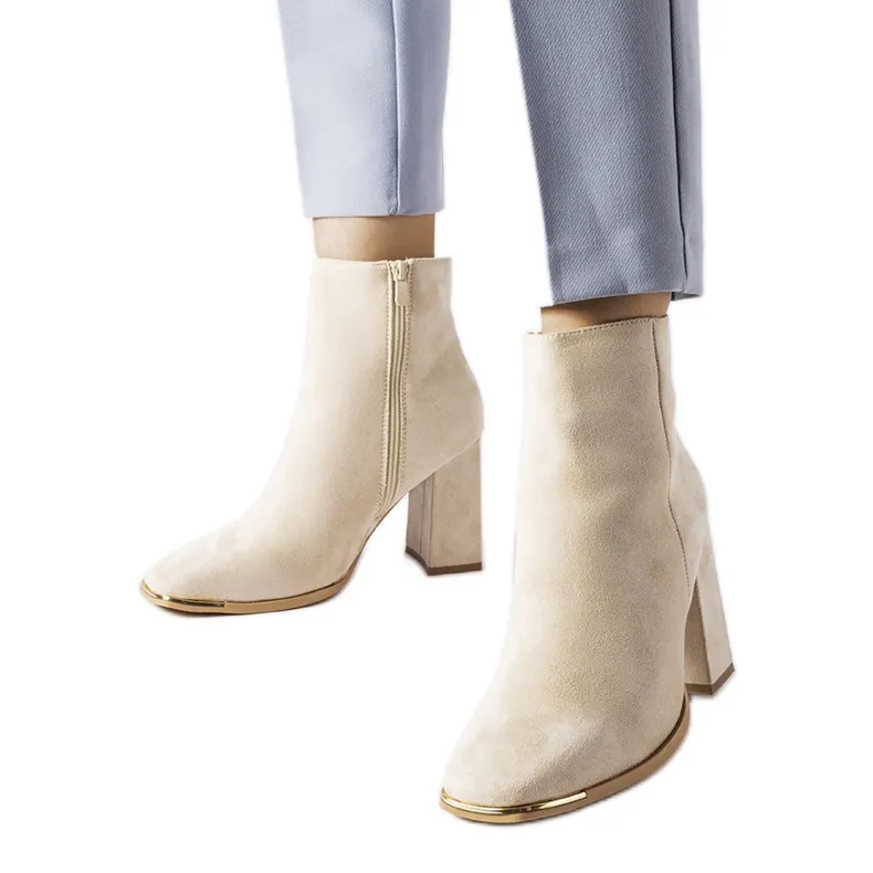 Beige ankle boots by Cheney