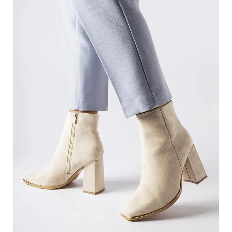 Beige ankle boots by Cheney