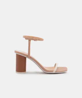 NAOMEY Nude Multi Leather Heels by re:vita