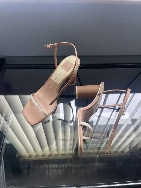 NAOMEY Nude Multi Leather Heels by re:vita