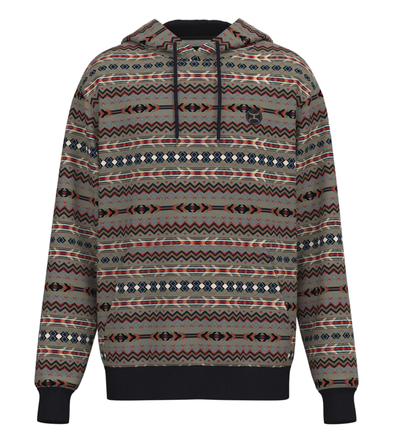 Navy and Aztec Design Mesa Hoodie