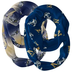 Navy Midshipmen Infinity Scarves Set