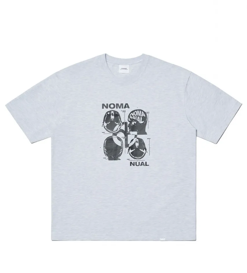 NOMANUAL Unisex Street Style Logo T-Shirts