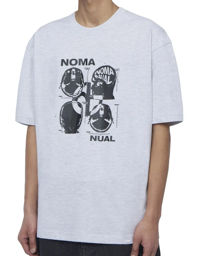 NOMANUAL Unisex Street Style Logo T-Shirts