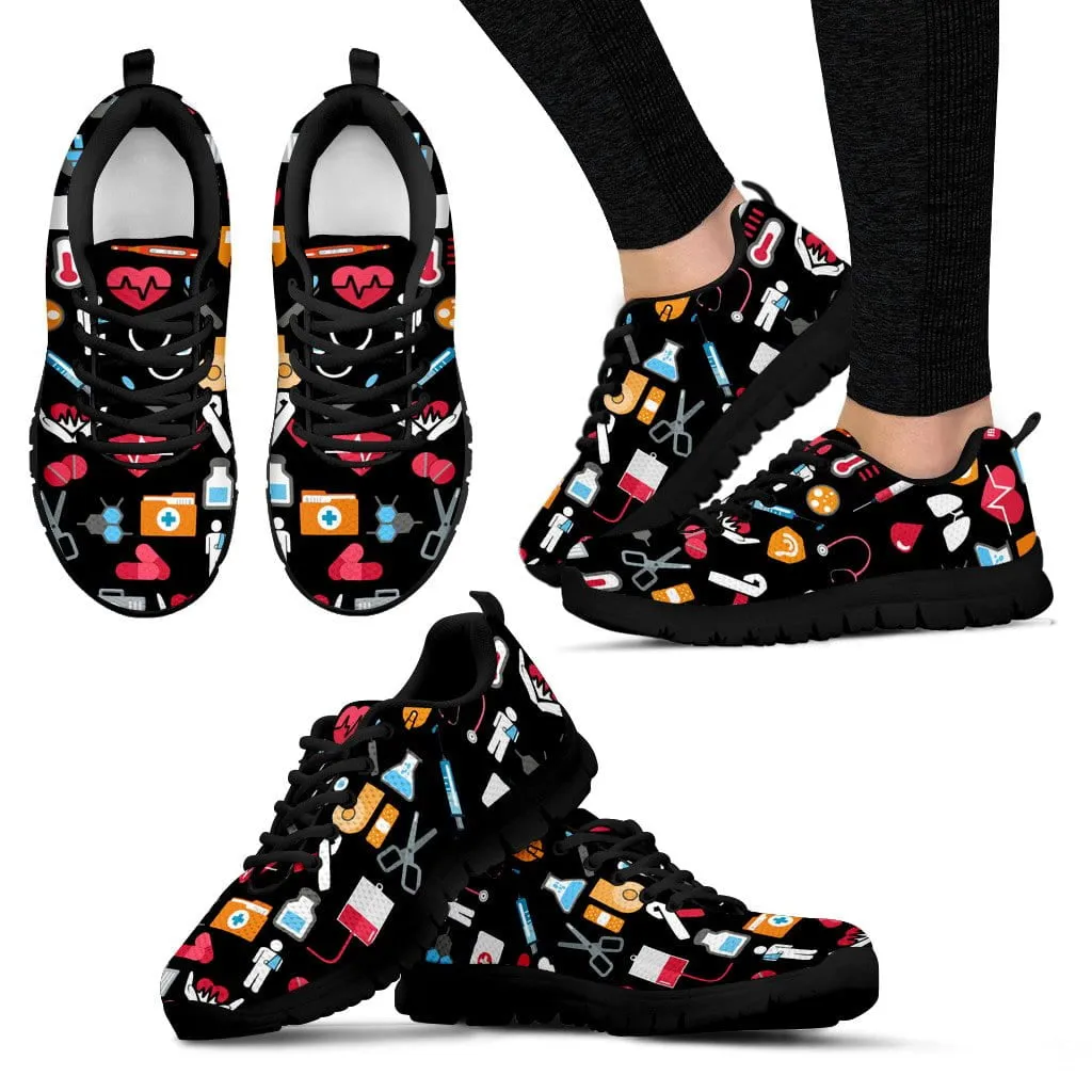 Black Nurse Sneaker for Women