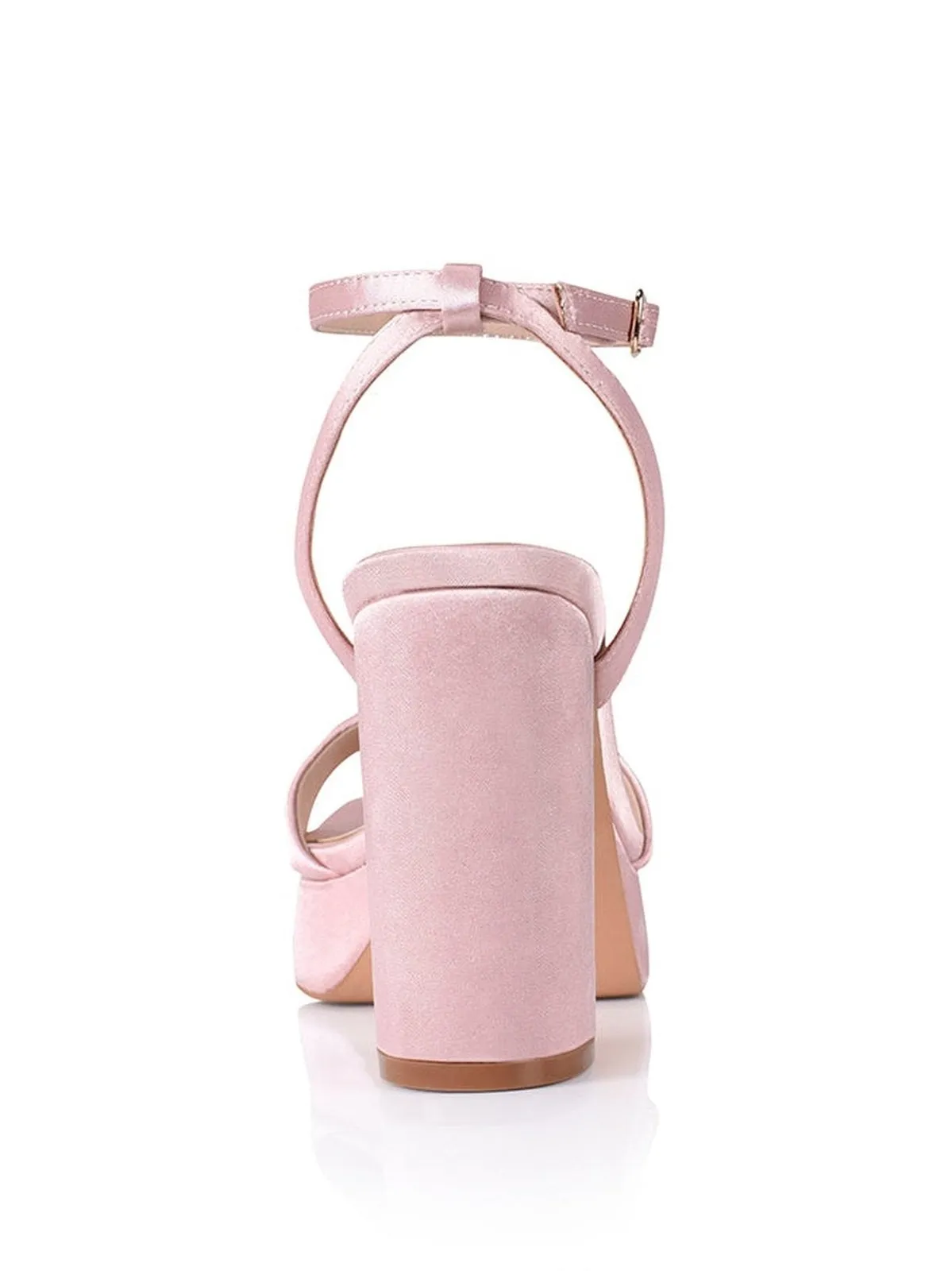 Pink Satin Orion Platform Heels