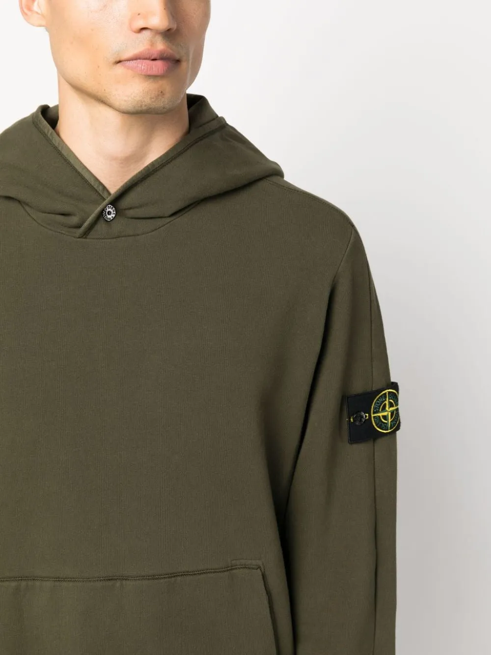 COMPASS-PATCH COTTON HOODIE