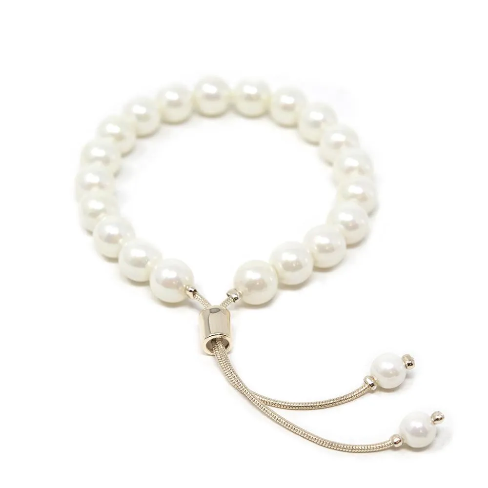 Adjustable Pearl Bead Bracelet