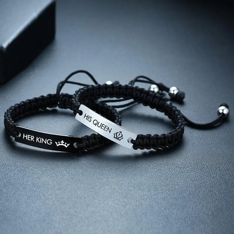 Personalized Couple Bar Bracelets