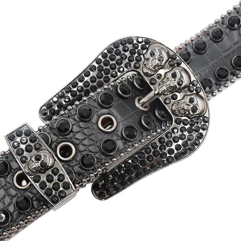 Pink Rhinestone Diamond Studded Belt