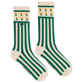 Bobo Choses Pixel Flower Long Socks for Adults - Green