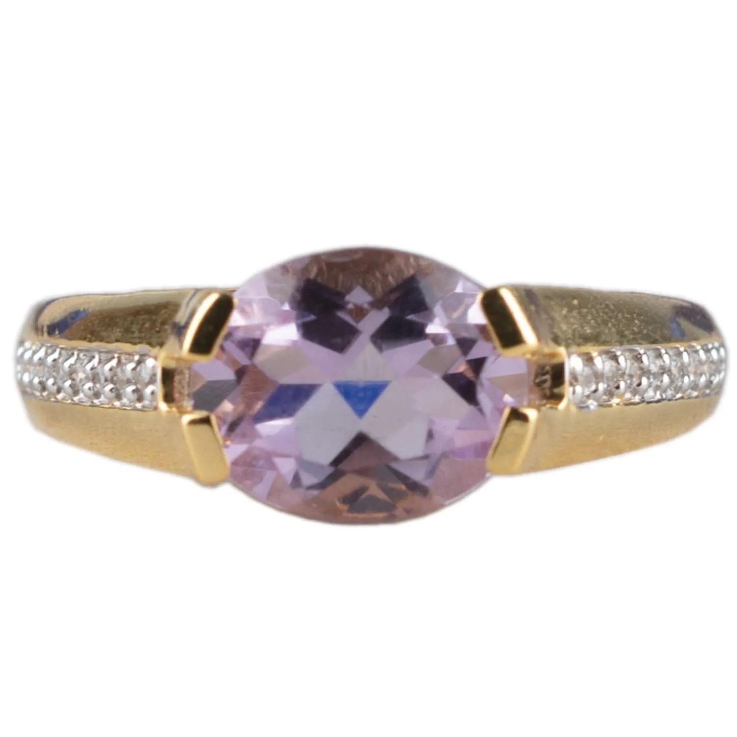 Precious 10K Gold Amethyst Band