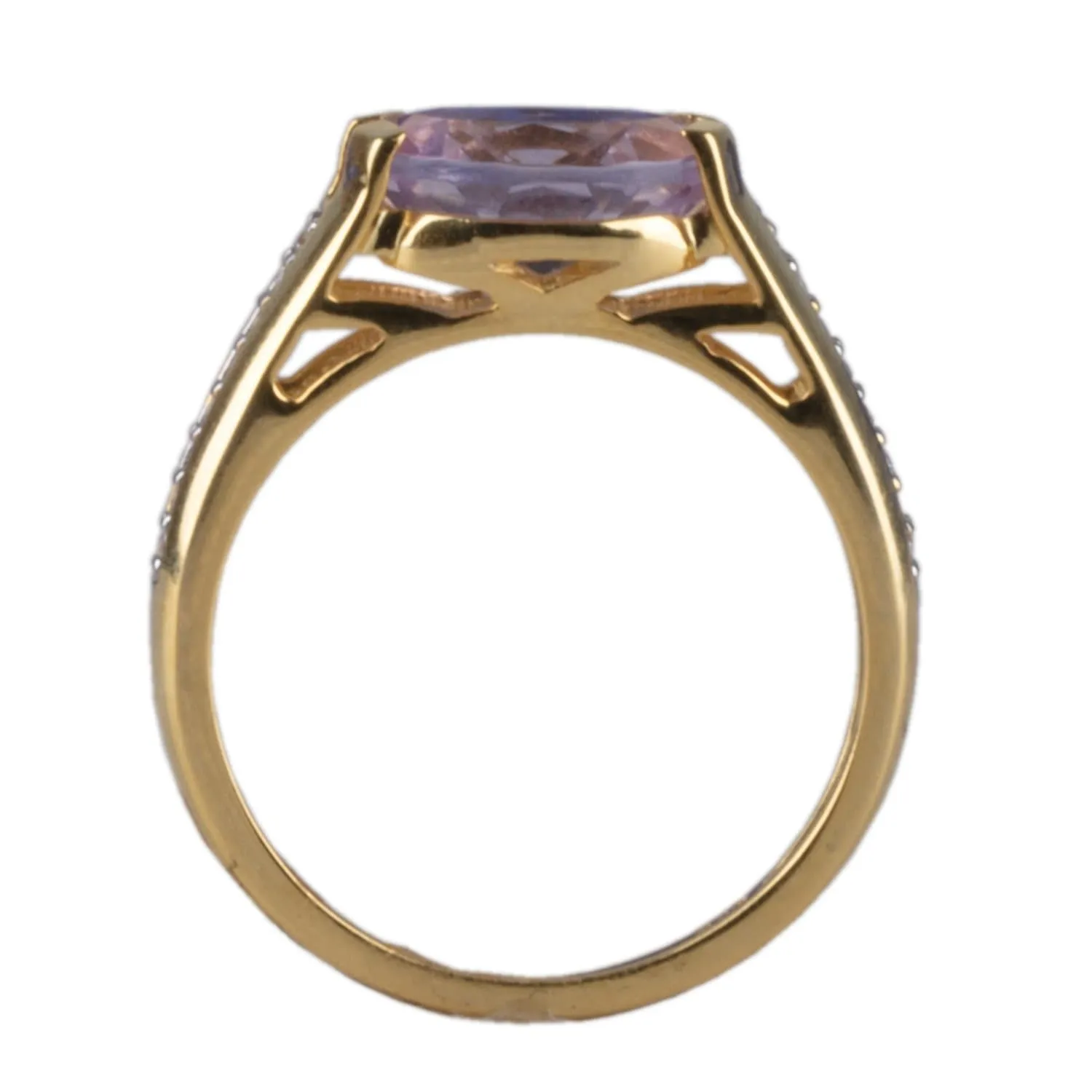 Precious 10K Gold Amethyst Band