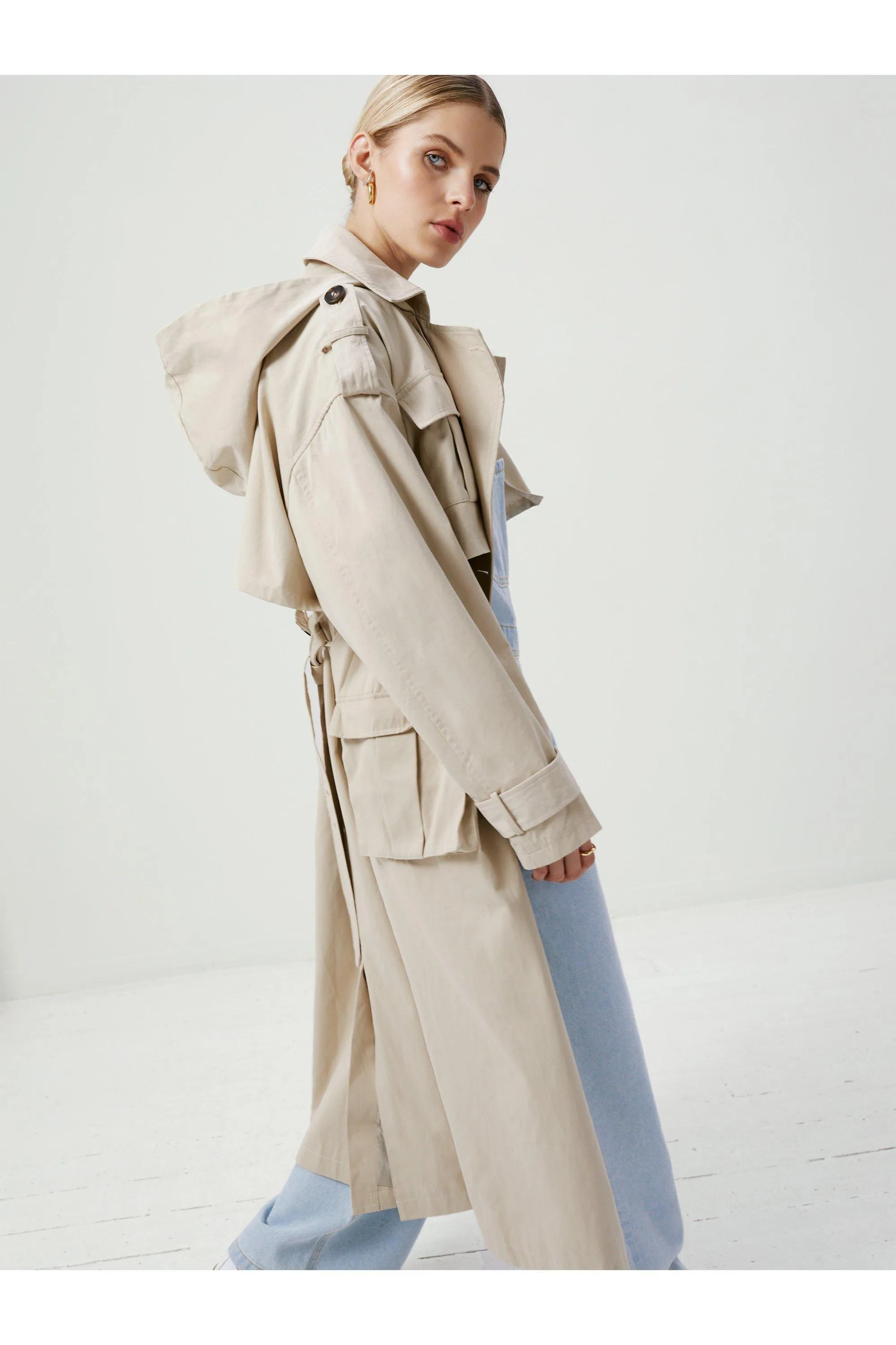 Premium Hooded Trench Coat by NastyGal