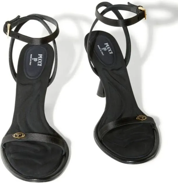 Black Leather Sandals Emilio Pucci Emilio 80mm